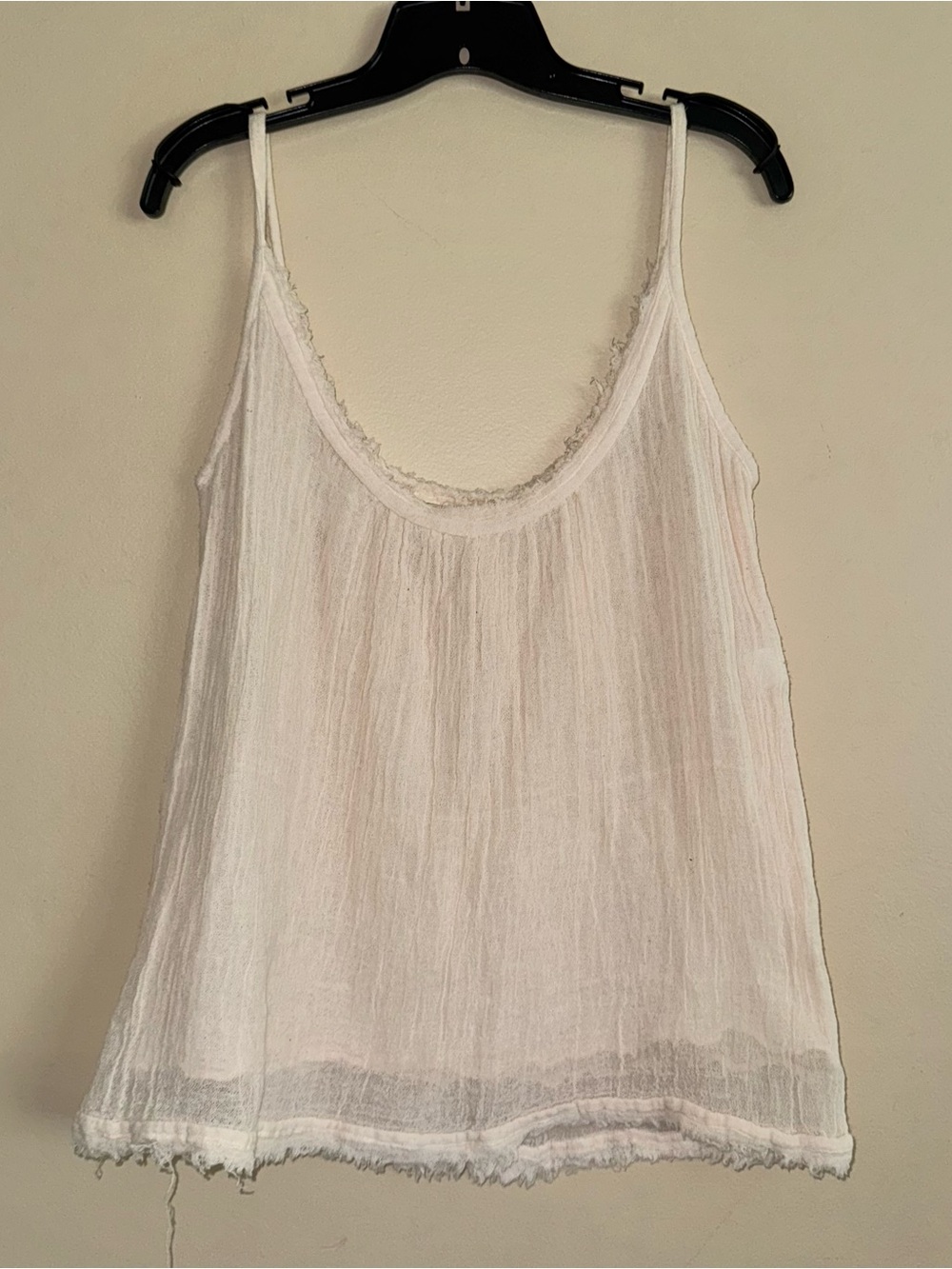 Jen's Pirate Booty Lightweight White Cotton Gauze Tank Top